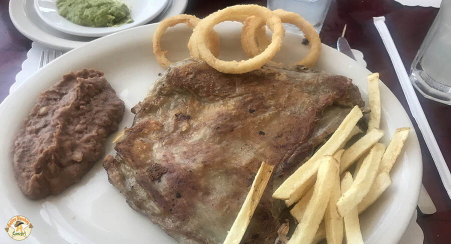 cabrito (goat) at Angel's, one of the best places to eat in Nuevo Progreso
