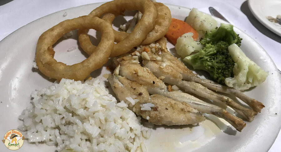 frog legs at Arturo's, one of the best places to eat in Nuevo Progreso