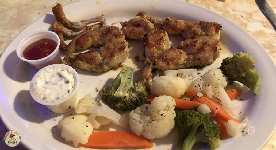 frog legs at Chuy's Red Snapper, one of the best places to eat in Nuevo Progreso