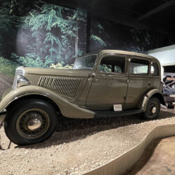 Buckhorn Saloon Texas Ranger Museum replica 1934 Ford V8 Deluxe — the famous Bonnie & Clyde getaway car