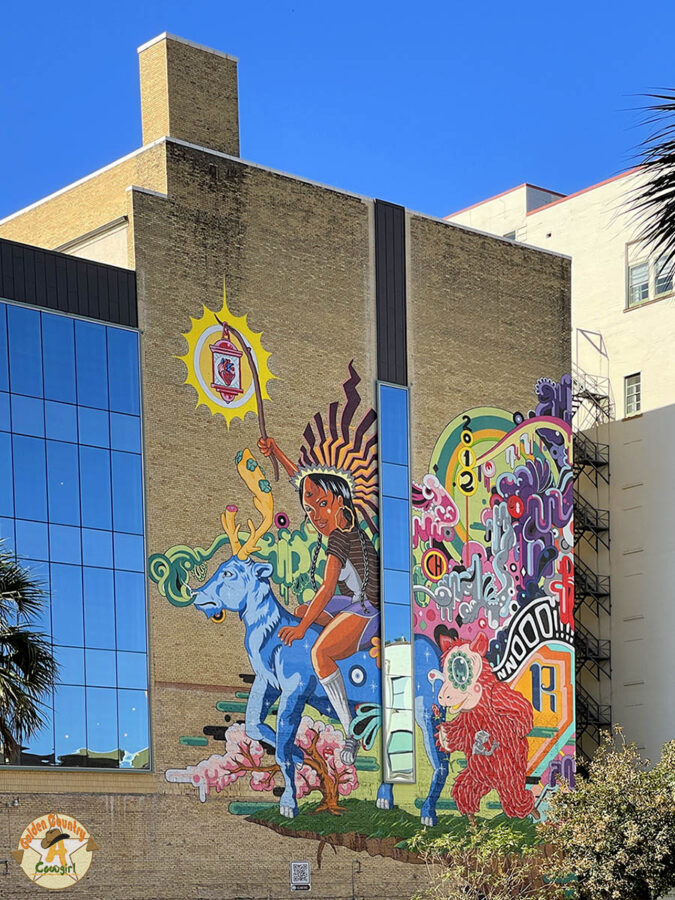 The Last Parade mural in downtown San Antonio