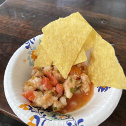 Complimentary ceviche on the Port of Brownsville Fiesta Cruise