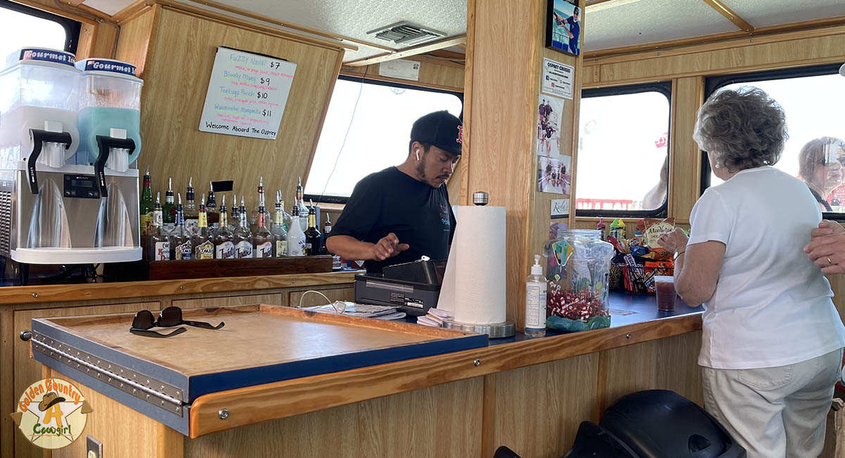 Full bar available during the Port of Brownsville Fiesta Cruise