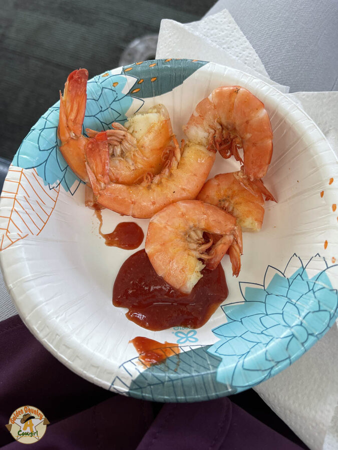 wild-caught gulf shrimp on the Port of Brownsville Fiesta Cruise