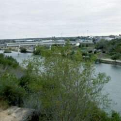 View across Rio Grande to bridge
