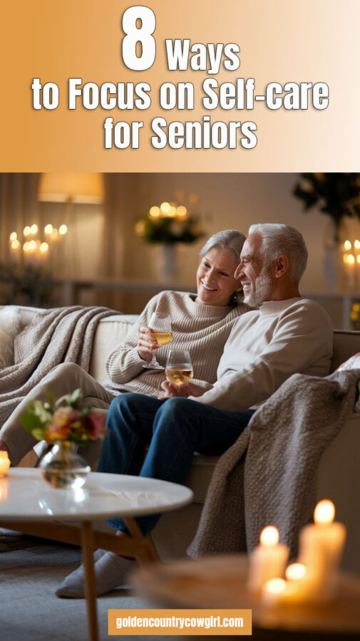 A senior couple is relaxing in a cozy living room. Valentine’s Day is often seen as a celebration of romantic love, but it’s also a wonderful opportunity for seniors to focus on something just as important—self-care. 