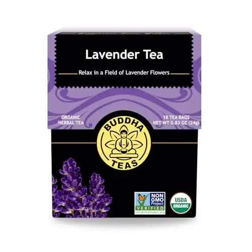 Organic Lavender Tea - OU Kosher, USDA Organic, CCOF Organic, 18 Bleach-Free Tea Bags