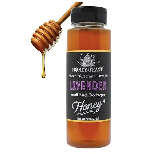 Organic Lavender Honey | 12oz Gourmet Flavored Honey | Perfect for Tea, Cooking & Baking