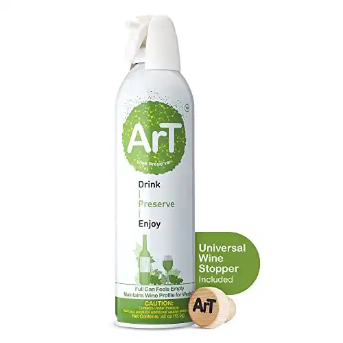 ArT Wine Preserver - Comes with a Wine Bottle Stopper, Preserves Fortified White & Red Wine