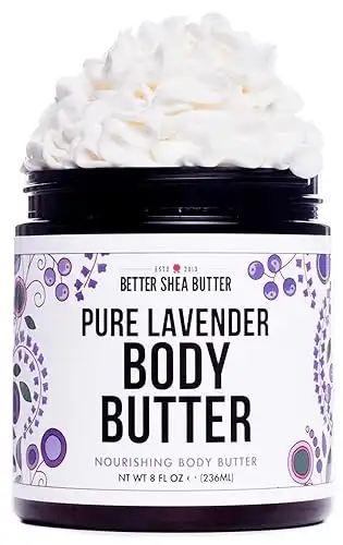 Lavender Body Butter with Shea Butter, Jojoba Oil & Lavender Essential Oil