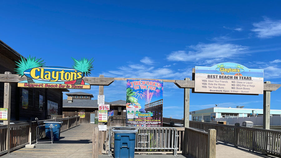 Entry to Clayton's on South Padre Island