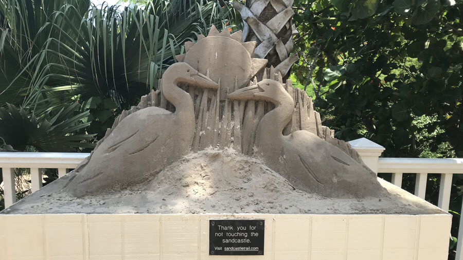 Sandcastle sculpture at South Padre Island Birding Center
